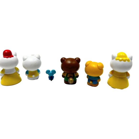 Sanrio Hello Kitty PVC Mini Figures Lot 6 Joey Mama Grand Mother Racoon Bear - Picture 7 of 10